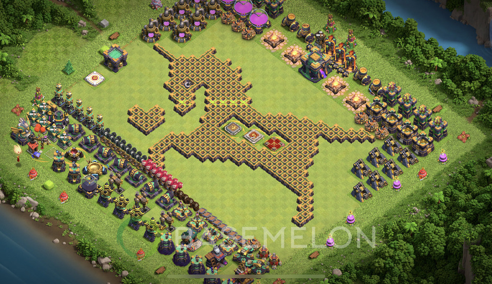 Town Hall 14 Progress Base with Link - TH14 Layout, #1292