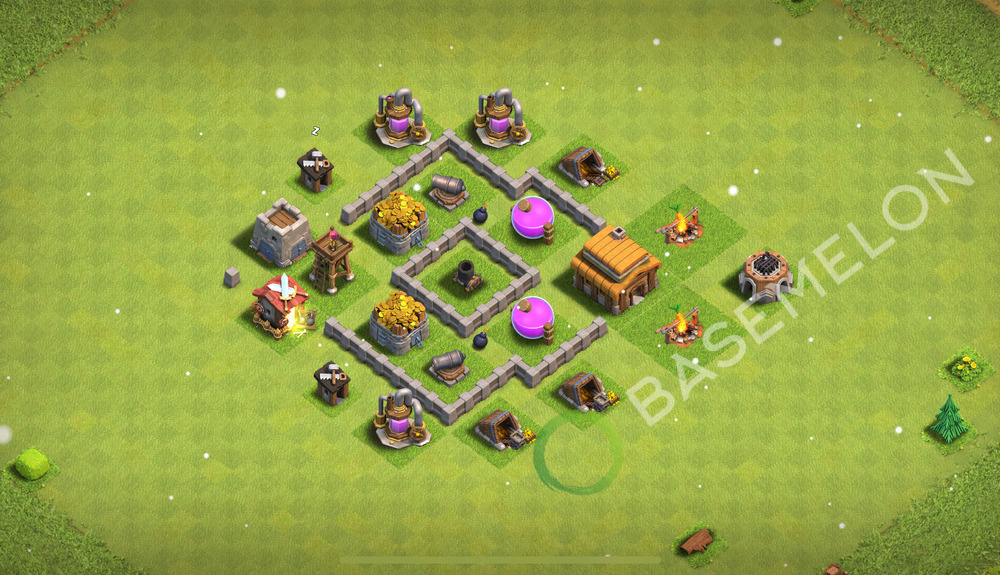 Town Hall 3 Farm Base, Max Levels - TH3 Layout, #317