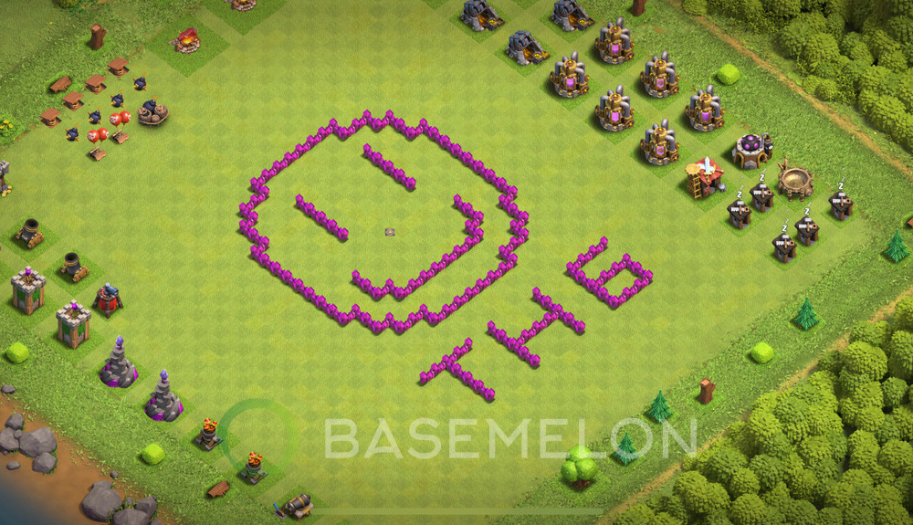 Town Hall 6 Progress Base with Link - TH6 Layout, #1205