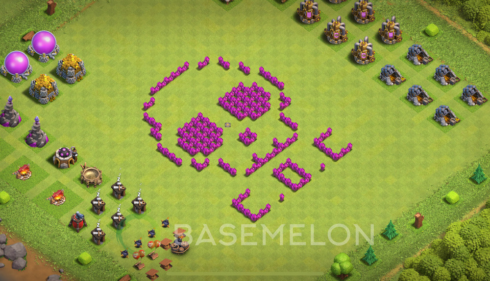 Town Hall 6 Progress Base with Link - TH6 Layout, #360