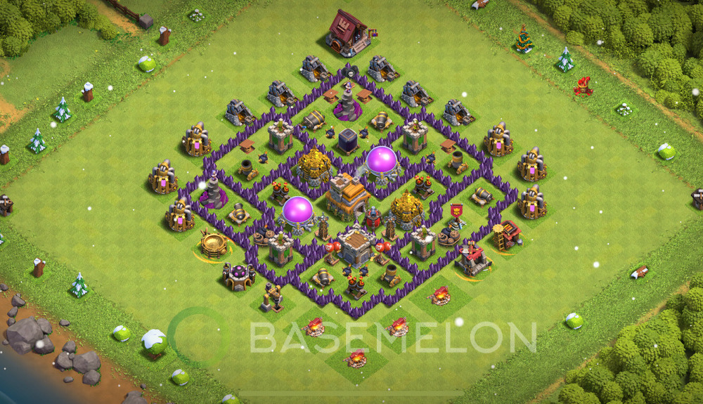 Town Hall 7 Farm Base with Link, Max Levels, Anti Everything - TH7 Layout, #1402
