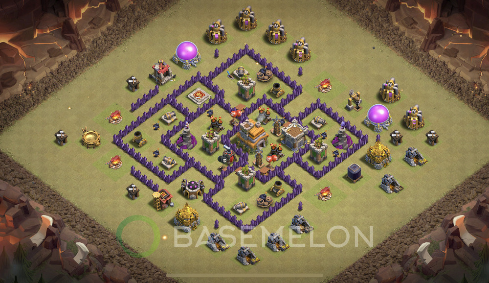 Town Hall 7 War Base with Link, Anti 3 Stars, Anti Everything - TH7 Layout, #1699