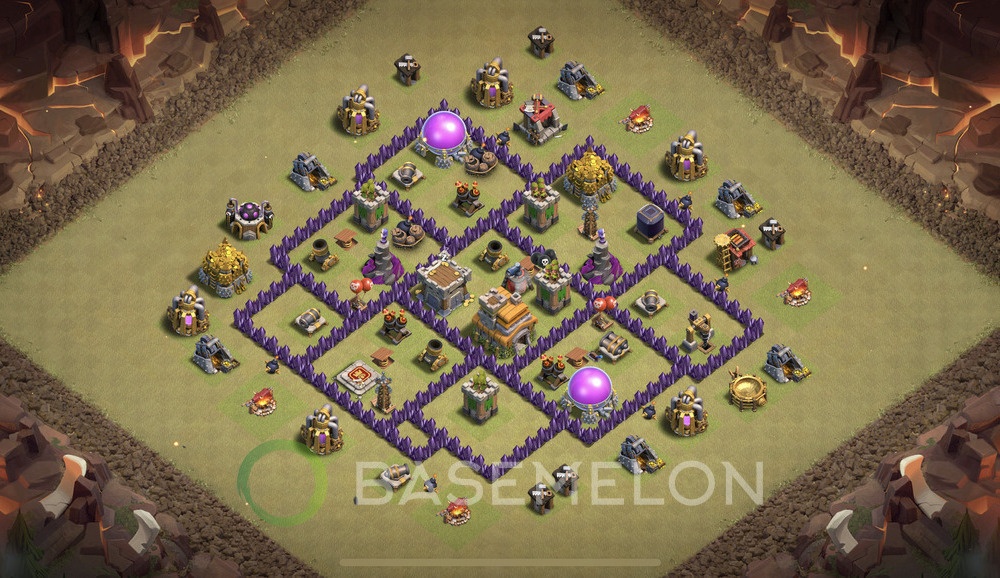 Town Hall 7 War Base with Link, Anti 2 Stars, Anti Everything - TH7 Layout, #1619