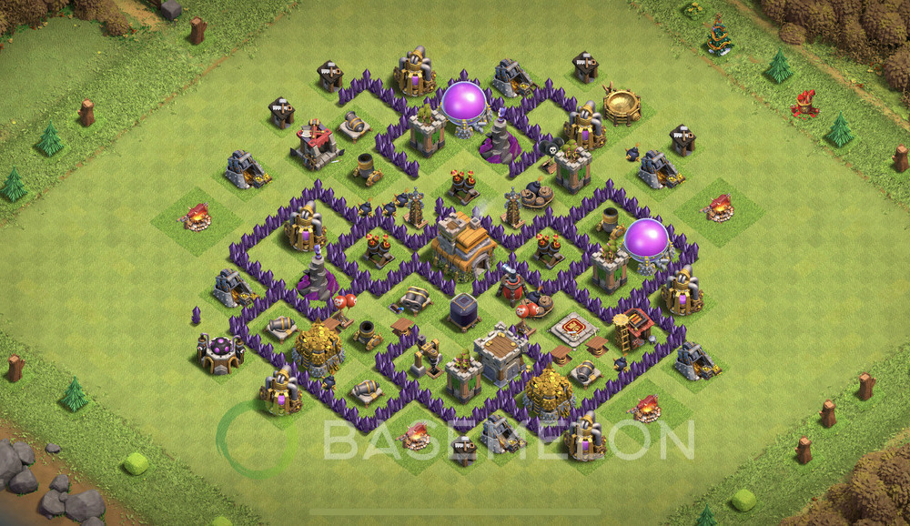 Town Hall 7 Trophy/Defense Base with Link, Anti Everything - TH7 Layout, #232