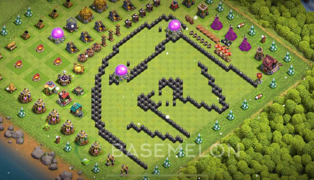 Town Hall 8 Progress Base with Link - TH8 Layout, #1234