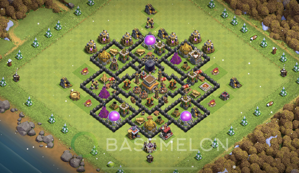 Town Hall 8 Farm Base with Link, Max Levels, Anti Everything - TH8 Layout, #838